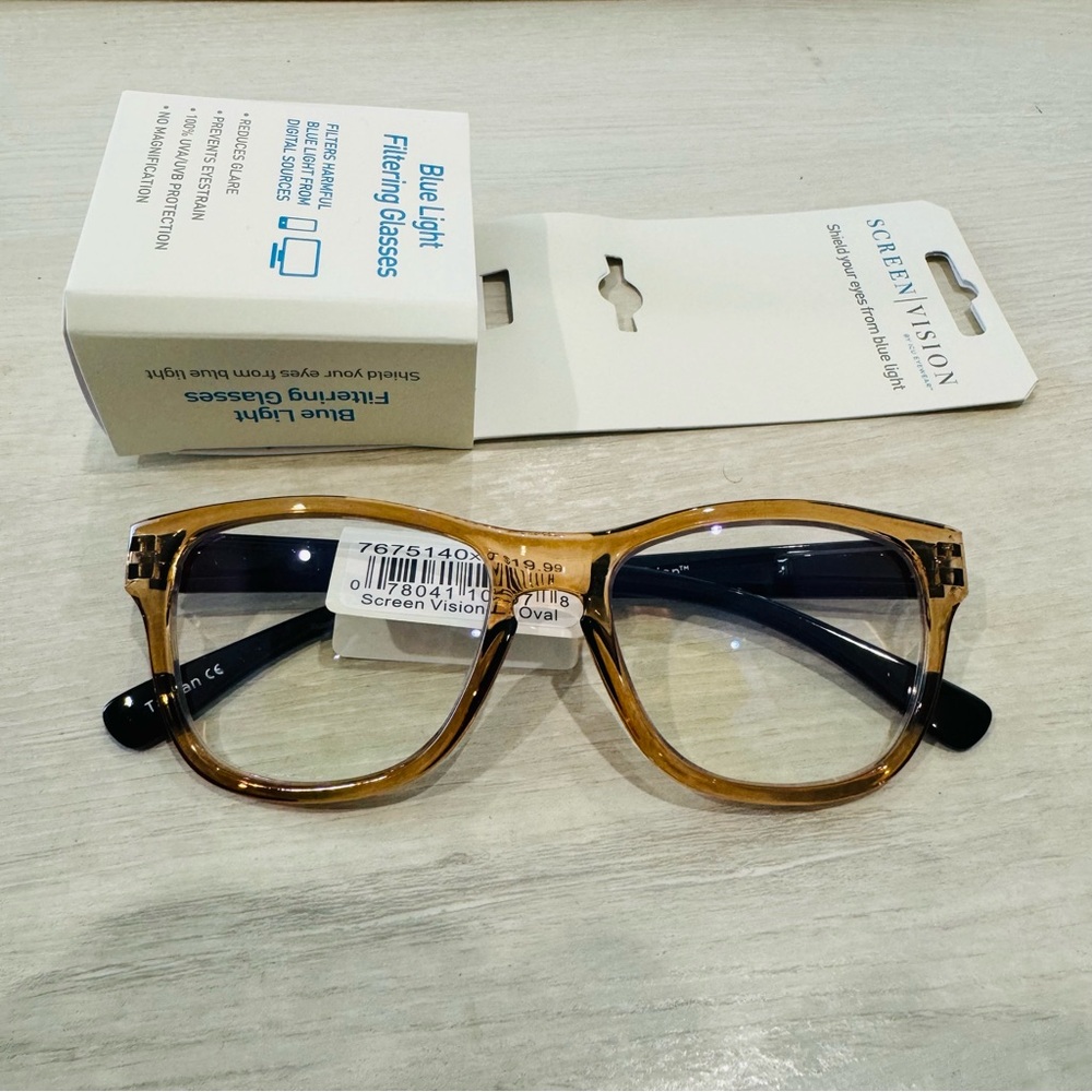 ICU Eyewear Screen Vision Blue Light Filtering Glasses, 
Large Oval